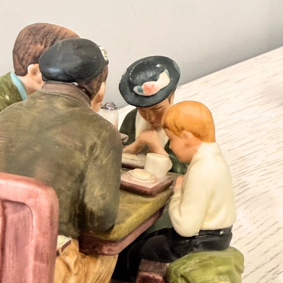 1976 Norman Rockwell GRACE BEFORE MEALS Gorham Figurine Vintage 1951 Post Cover - Picture 6 of 14